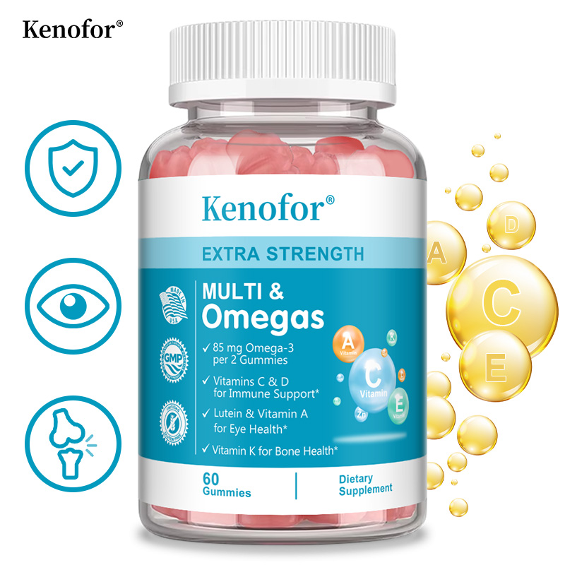 Multivitamin Gummy Adult - Omega 3 Zengin Çoklu Vitaminli Jelibonlar,