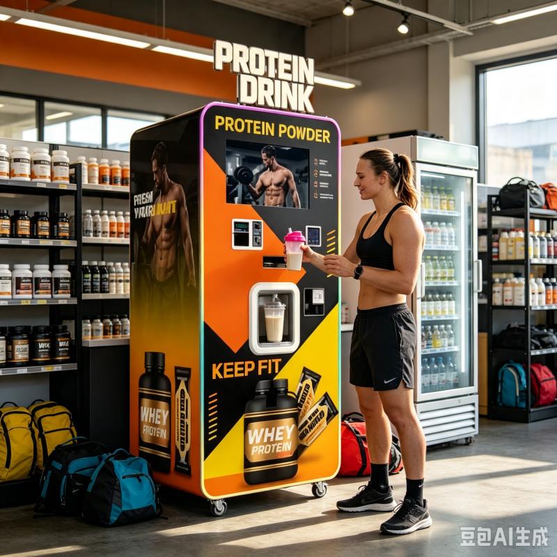 Nutrition Fitness Club - Otomatik Protein Shake Otomatı Özelleştirilmiş Dijital