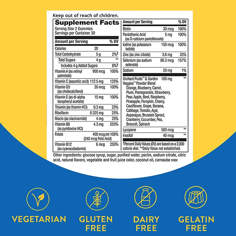 Erkekler için Multivitamin Sak - Multivitamin Gummy Adult incelemesi ve fiyatı